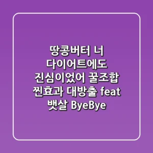 땅콩버터 너 다이어트에도 진심이었어 꿀조합 찐효과 대방출 feat 뱃살 ByeBye