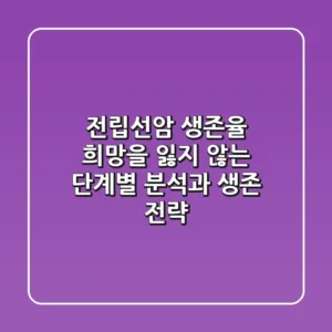 전립선암 생존율: 희망을 잃지 않는 단계별 분석과 생존 전략