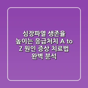 심장파열🚨 생존율 높이는 응급처치 A to Z: 원인, 증상, 치료법 완벽 분석