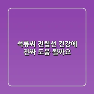 석류씨, 전립선 건강에 진짜 도움 될까요?