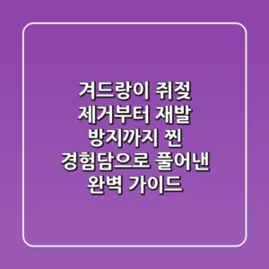 겨드랑이 쥐젖, 제거부터 재발 방지까지! 찐 경험담으로 풀어낸 완벽 가이드
