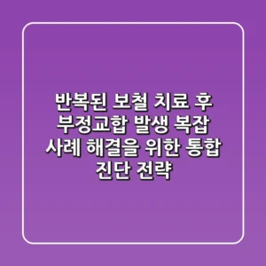 "반복된 보철 치료 후 부정교합 발생", 복잡 사례 해결을 위한 통합 진단 전략