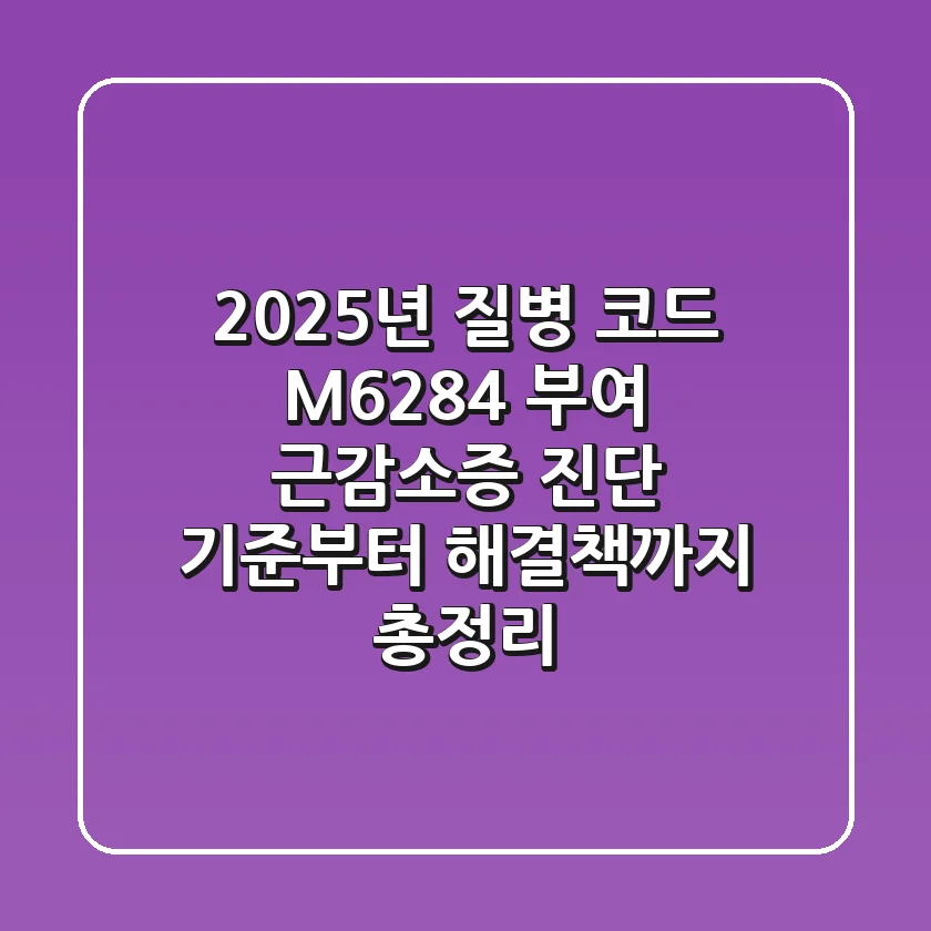 "2025년, 질병 코드 M62.84 부여", 근감소증 진단 기준부터 해결책까지 총정리