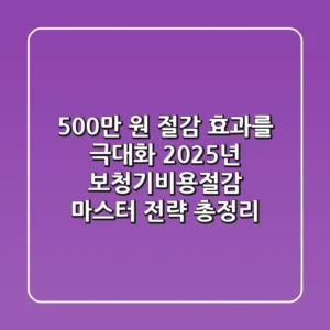 "500만 원 절감 효과를 극대화", 2025년 보청기비용절감 마스터 전략 총정리